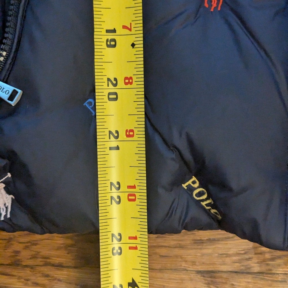 Navy Blue Ralph Lauren Puff Down Logo Jacket For Girls Size 12-14 - Picture 8 of 13